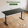 thumbnail image 3 of Electric Standing Desk,  Height Adjustable Desk, Sit Stand up for Work Office Home, Ergonomic Rising Computer Table with Memory Preset, 3 of 7