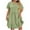 #017 Mint Green-A2, variant on Tianiyouqing Swing Dresses for Curvy Women Formal Plus Size Crew Neck Cotton Linen Smock Beach Dresses Oversized Short Sleeve Modest T Shirts Dresses Army Green 3XL