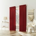thumbnail image 5 of Sun Zero Kylee 1-Piece Room Darkening Rod Pocket Curtain Panel, 54"X63", Holiday Red, 5 of 8