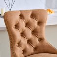 thumbnail image 5 of LEGAHOME Adjustable Bar Stools Set of 2, 26” Swivel Counter Height Bar Stools with Handcrafted Buttons and Hammered Rivets, Vintage American Bar Stools for Kitchen Island, Bar, Home, Orange, 5 of 9