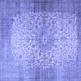 thumbnail image 1 of Ahgly Company Indoor Square Medallion Blue Traditional Area Rugs, 4' Square, 1 of 4