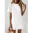 thumbnail image 4 of PRETTYGARDEN Women's Summer Casual Short Dresses Embroidered Lace Short Sleeve Boho Mini Dress Beach Vacation Clothes, 4 of 10