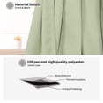 thumbnail image 4 of PiccoCasa 2Pcs French Door Curtain Thermal Insulated Blackout Window Curtain, Light Green W25 x L40 Inch, 4 of 7