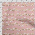 thumbnail image 3 of Soimoi Llama Alpaca Print, Poly Taffeta Fabric, Decor Sewing Fabric by The Yard 56 Inch Wide, Decorative Fabric for Outdoor Upholstery, Umbrellas and Home Accents, Rose Pink, 3 of 5