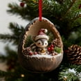 thumbnail image 4 of Luoshdecor Christmas Animal Ornament,Cute Sloths Sleeping Forest Holiday Decoration for Tree Pet Lover Friends Gift 4 in, 4 of 6