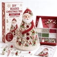 thumbnail image 2 of DIY Beaded Christmas Tree Craft Kit for Adults(Santa), 3D Crystal Bead Holiday Craft Set with Angel Tree Topper, Christmas Beading Kits for Tabletop, Home Decor(A), 2 of 7