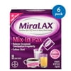 (6 pack) (6 Pack) MiraLAX Mix-In Polyethylene Glycol 3350 Powder Laxative, 10 Single Doses