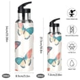 thumbnail image 2 of Yayeee 20oz Insulated Water Bottle Double Wall Stainless Steel with Flip Straw Lid, Colorful Butterflies, 2 of 7