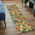 thumbnail image 3 of 2'x6' Rug Runners for Hallways Kitchen, Orange Green Palm Leaves Non Slip Entryway Beside Floor Carpet Runner, Summer Tropical Floral Washable Laundry Room Bedroom Throw Rugs Mat for Family Pet, 3 of 8