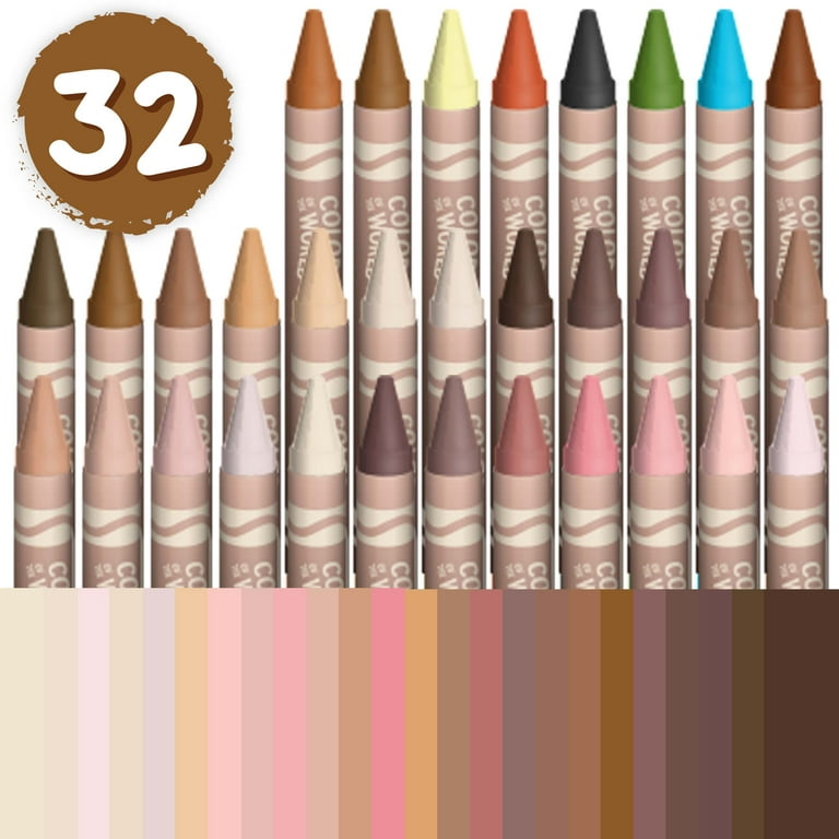 Crayola Colors of the World Skin Tone Crayons 32 Color Pack (2 Count Lot)