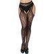 thumbnail image 2 of Womens High Waist Fishnet Tights Suspender Pantyhose Lace Pattern Stockings 4 Pairs, 2 of 2