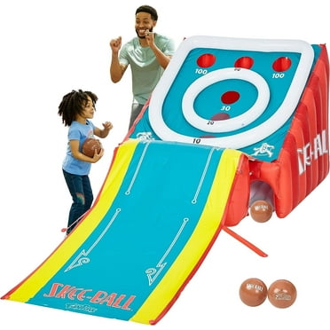 Skee Ball Game for Kids and Adults, Giant Inflatable Game, Arcade Game for Home, Includes 4 Balls