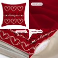 thumbnail image 4 of DefiDgd 18x18inch Valentines Day Red Heart Painted Throw Pillow Case,Soft Red Love Hearts Valentine's Day Farmhouse Holiday Home Decoration for Couch Bed(B), 4 of 7