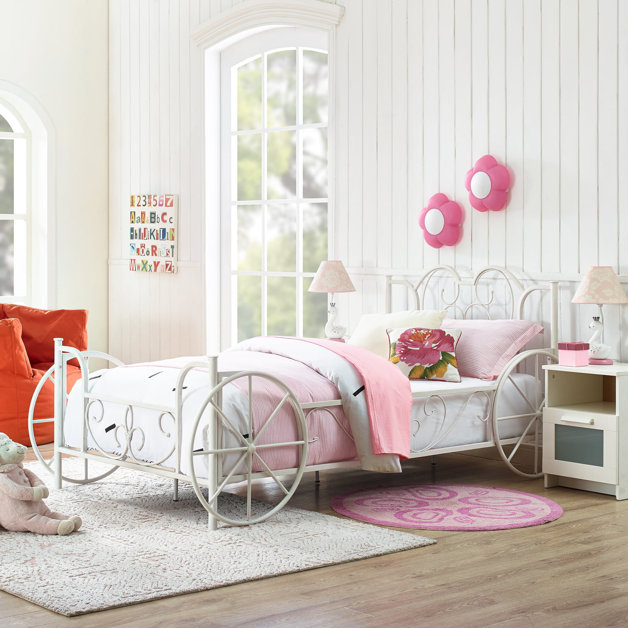 Princess Carriage Twin Bed White, Princess Carriage Twin Bed Frame