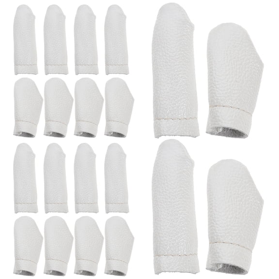 Uonlytech 20Pcs Finger Thimbles White Finger Protection for Crafts for Handicraft Enthusiasts