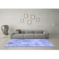 thumbnail image 3 of Ahgly Company Machine Washable Indoor Rectangle Patchwork Blue Transitional Area Rugs, 7' x 9', 3 of 4