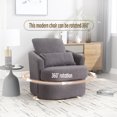 360 Swivel Barrel Chair, Comfy Round Accent Sofa Chair for Living Room