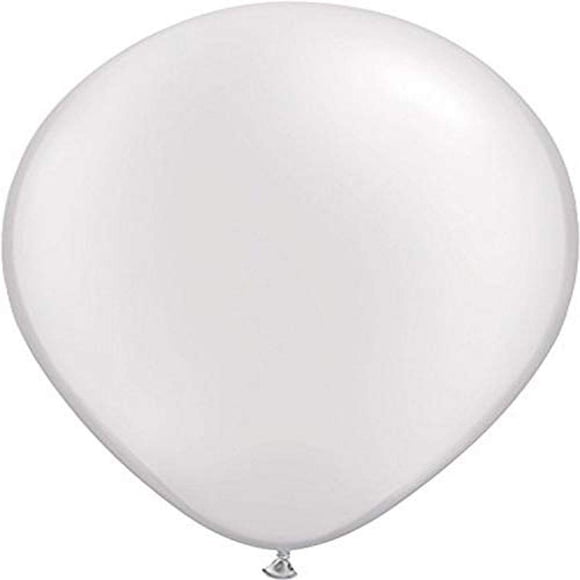 Globos de látex Qualatex Pioneer 40 cm blancos, paquete de 50