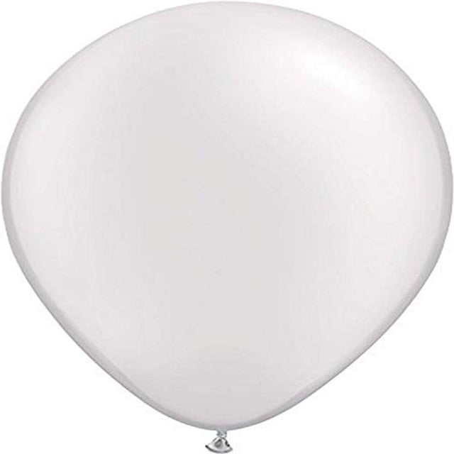 Globos de látex Qualatex Pioneer 40 cm blancos, paquete de 50