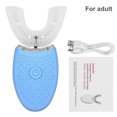 thumbnail image 1 of Conjunto de cepillo de dientes Mano eléctrica Dientes libres de blanqueamiento de forma de U limpieza de dientes sónico, azul, para adulto, conjunto de cepillos de dientes Jooan Modelo, 1 of 6