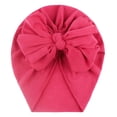 thumbnail image 2 of Txlixc Gorra de capucha para bebés, bufanda de arco retro para niños pequeños, gorra elástica para niñas y niños recién nacidos Txlixc moda, 2 of 7