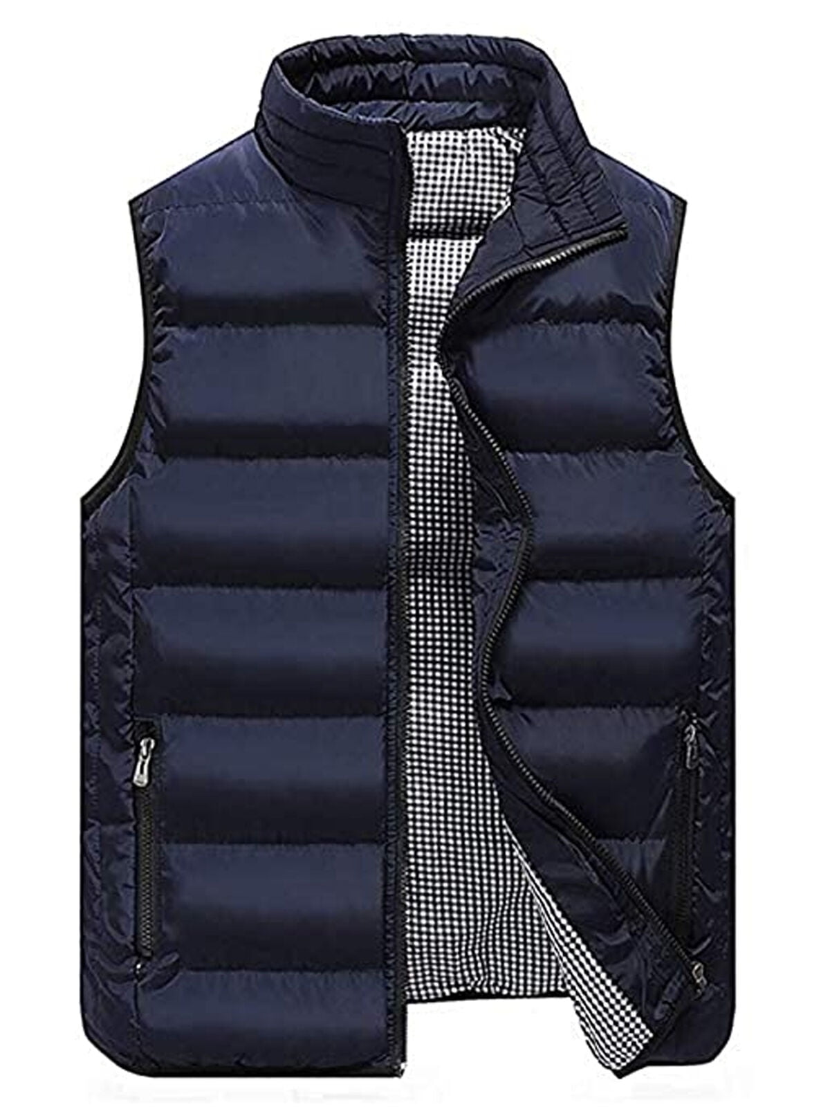 Winter Warm Mens Down Cotton Padded Sleeveless Jacket Vest Coats Waistcoat Parka