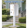 thumbnail image 2 of Esheno Secure Locking Mailbox Galvanized Steel with Combination Lock Key Anti Theft Rainproof for Packages Mail White, 2 of 7