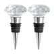 thumbnail image 1 of Juego de tapones de vino Diamond Crystal, paquete de 2, acero inoxidable y silicona, 5 años de vida útil, tecnología de sellado al vacío, 6 tapas intercambiables, se adapta al 98% de las botellas, 1 of 7
