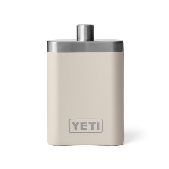 Frasco YETI de acero inoxidable 18/8, 200 ml, con tapa en forma de embudo, color marrón