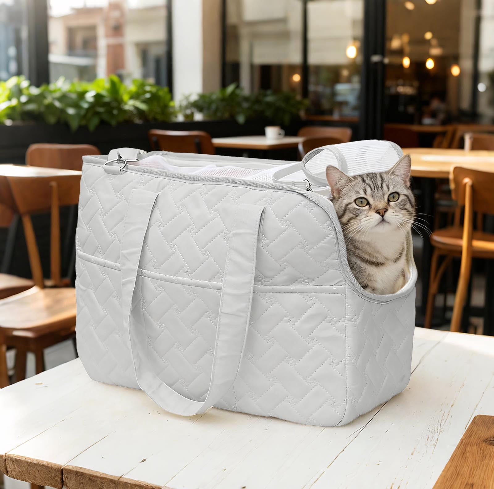 Pet Supplies Outdoor Travel Tote for Cats and Small Lightweight Shoulder Bag with Breathable Mesh Window Secure Backpack Alternative for Comfortable Hands-Free Carrying