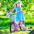 thumbnail image 6 of Kids Bicycle Basket Streamers Set, Children's Bike Handlebar Wicker Basket Bike Streamers Bell and Stickers, Bike Basket Front Decoration for Girls, 6 of 6