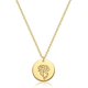 thumbnail image 1 of Collar de flores de nacimiento Collares con colgantes florales personalizados grabados en oro de 18 quilates Delicado mes de nacimiento Encanto de disco de flores Collar de disco de flores estampado a mano Joyería personalizada Regalo de cumpleaños para ella oso de fresa Electrónica, 1 of 5