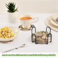 thumbnail image 6 of Haosy Set of 6 Drink Woven Coaster with Holder Heat Resistant Non-Slip Bar Coasters 4 Inches Grape and Wine, 6 of 7