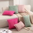 thumbnail image 5 of Taibuwu throw pillow covers set of 2 soft pillowcase with velvet back faux rabbit fur cushion covers decorative home decor for couch sofa bedroom livingroom, 5 of 5