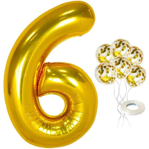 Gold Number 1 Balloon for First Birthday Large 40 Inch Gold
