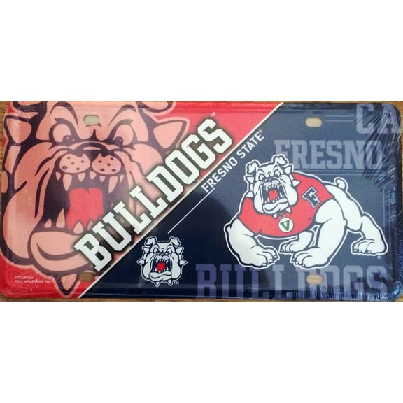 Fresno State Bulldogs Metal License Plate