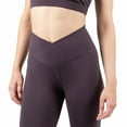 thumbnail image 4 of YITTY Active Women's Ultraluxe Crossover High-Waist Legging, Athleisure, 4-Way-Stretch, Deep Plum, 3X, 7/8 Length, 4 of 7