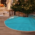 thumbnail image 4 of Salouo Seashells And Fishing Net On Blue Wooden Table Christmas Tree Skirt 48" Farmhouse Christmas Decorations Snowman Xmas Tree Skirt Tree Mat for Holiday Party Decor, 4 of 8