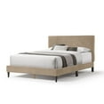 thumbnail image 4 of Furniture of America Colly Adult Queen Chenille Fabric Upholstered Platform Bed, Brown, 4 of 25
