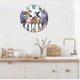 thumbnail image 2 of Eveokoki Fence With Birds Flowers Wooden Round Wall Clock,12-Inch Silent Non-Ticking Decorative Clock for Living Room, Bedroom, Kitchen, Office, Farmhouse & Modern Home Decor, 2 of 4