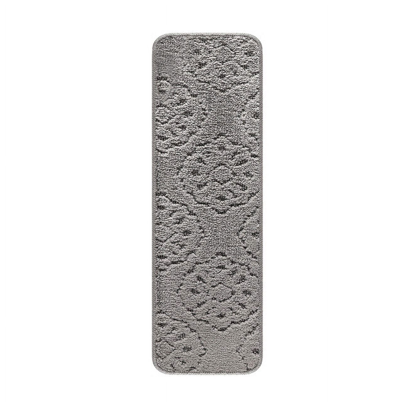 SussexHome Carpet Stair Treads for Wooden Steps - Indoor Staircase Step Treads with Thick Carpet & Pattern Design - Self Adhesive Safety Treads to Prevent Slipping - Pet & Kid-Friendly - 10-Pack