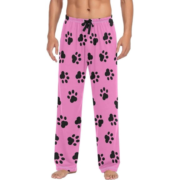 GZHJMY Dog Pajama Pants for Men, Lounge Pants Lightweight Men Pajama Bottoms with Drawstring Pockets, Christmas New Year Birthday Gifts, Large