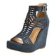 thumbnail image 2 of Nuevas sandalias de cuña Zapatos de mujer ahuecados con boca de pez de fondo grueso para mujer Wmkox8yii sa3559, 2 of 6