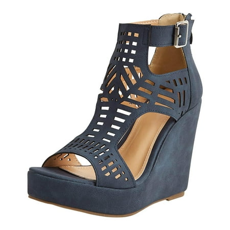 

Hvyesh Clearance Sandals for Women Women s High Heel Platform Chunky Heel Ankle Boots Peep Toe Block Heel Booties Cutout Slingback Buckle Gladiator Sandals
