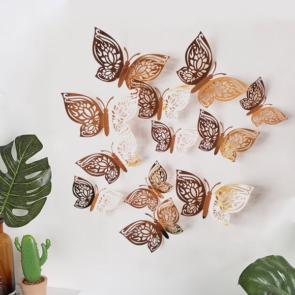 RKSTN faux flowers Butterfly Decorationing Hollow Wall Stickers Home Decor Cardboard Wall Stickers