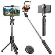 Selfie Stick Tripod Bluetooth,Extendable iPhone Stand Tripod with Wireless Remote Shutter Compatible iPhone Xs MAX/XR/X/8/8P/7/7P/6/6P/Galaxy Note 8/S9+/S9, More