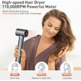 thumbnail image 3 of Blow Dryer Brush Set,Hair Dryer Brush with 110,000 RPM Negative Ionic Hair Dryer,5 in 1 Hot Air Styler, Blow Dryer for Drying Curling Volumizing Straightening Styling, 3 of 6