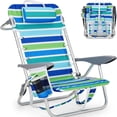 thumbnail image 1 of Garvee Folding Backpack Beach Chair, Aluminum frame with Cup Holder, 1 Pack, 1 of 9