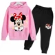 thumbnail image 2 of Nueva sudadera con capucha y pantalón de dibujos animados de Mickey y Minnie, conjunto para niños y niñas, primavera y otoño, conjunto de 2 piezas de sudadera con capucha para niños, ropa para bebés y, 2 of 5