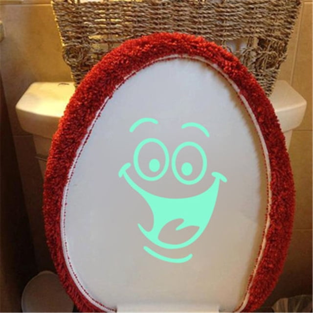 Agiferg Bathroom Luminous Sticker Toilet Fluorescent Wall Sticker Removable Sticker